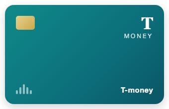 A T-money transit card